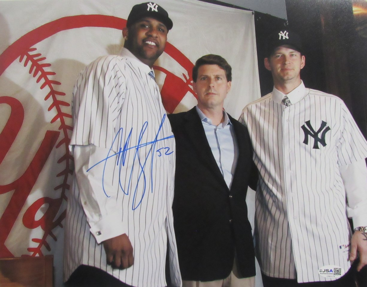 CC Sabathia Autographed/Signed 11x14 Photo Yankees JSA 210095