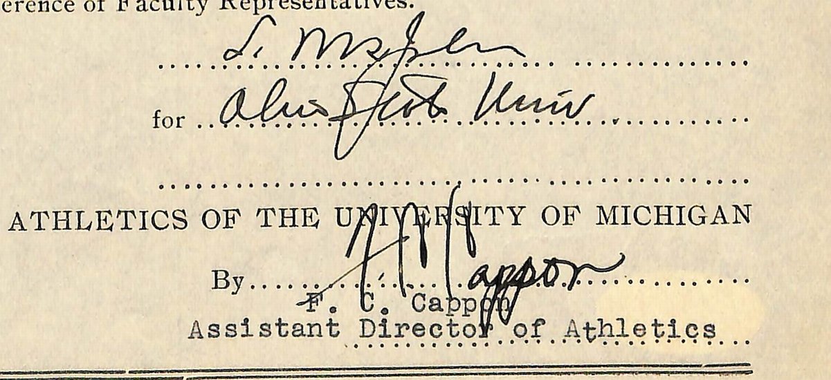 Lynn St. John HOF Signed 1931 Contract Ohio State & Michigan  JSA 198965