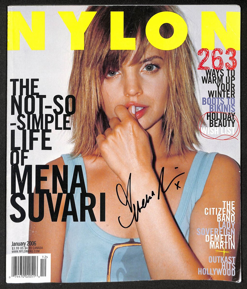 Mena Suvari Signed/Autographed 2006 Nylon Magazine JSA 211764