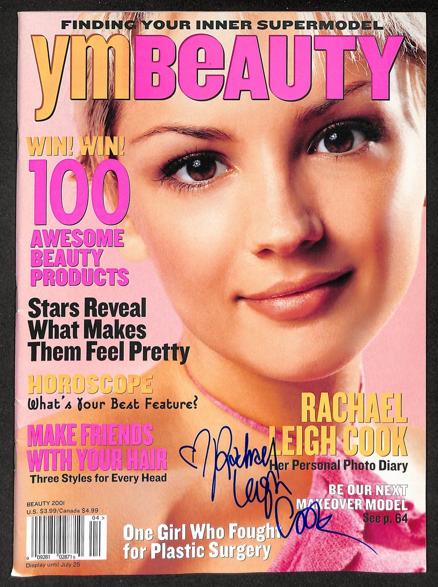 Rachel Leigh Cook Signed/Autographed 2001 YM Beauty Magazine JSA 211766