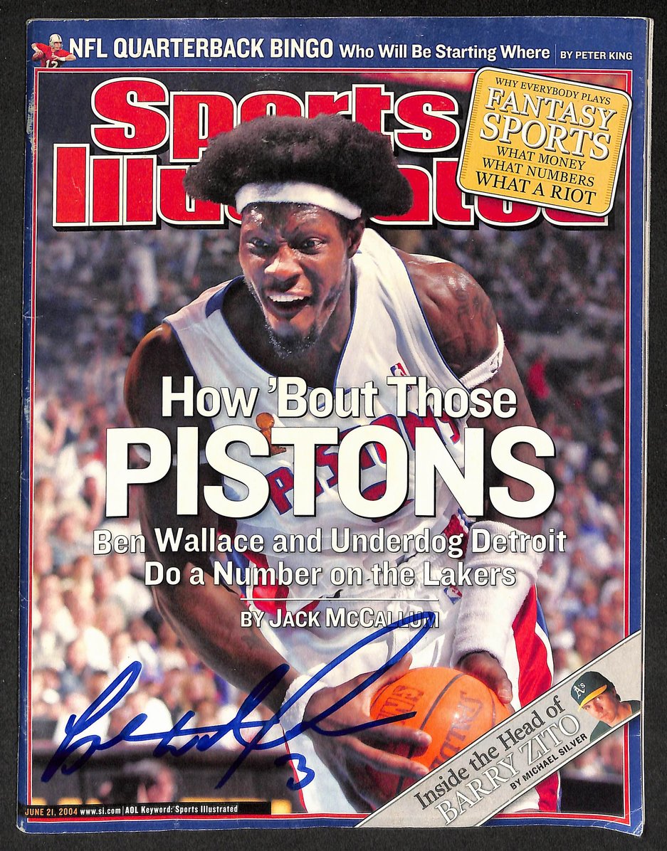 Ben Wallace Signed/Autographed 2004 Sports Illustrated Magazine JSA 211773