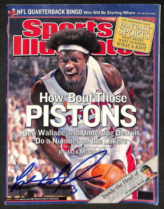 Ben Wallace Signed/Autographed 2004 Sports Illustrated Magazine JSA 211773