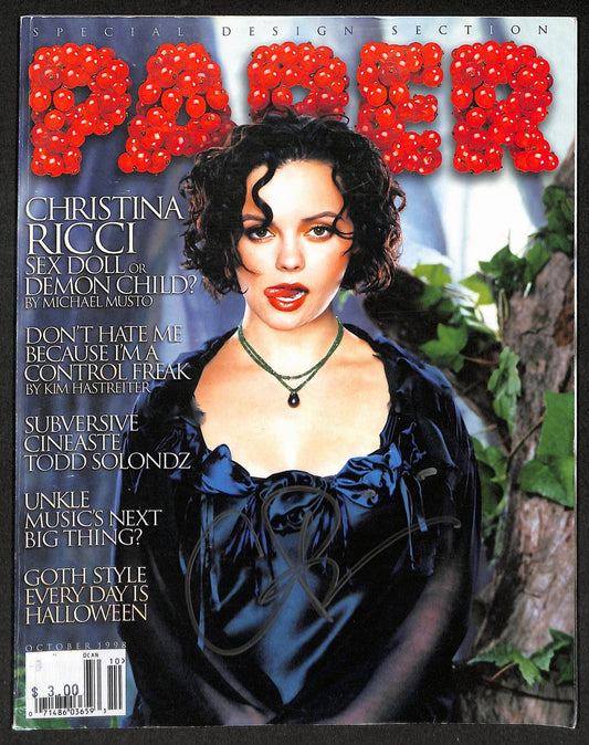 Christina Ricci Signed/Autographed 1998 Paper Magazine JSA 211777