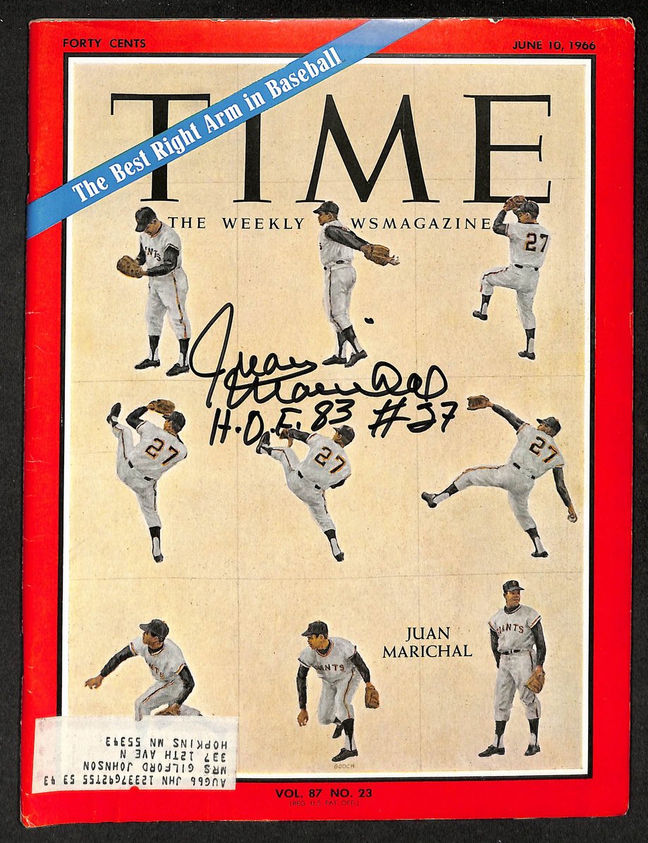 Juan Marichal HOF Signed/Autographed 1966 TIME Magazine JSA 211784