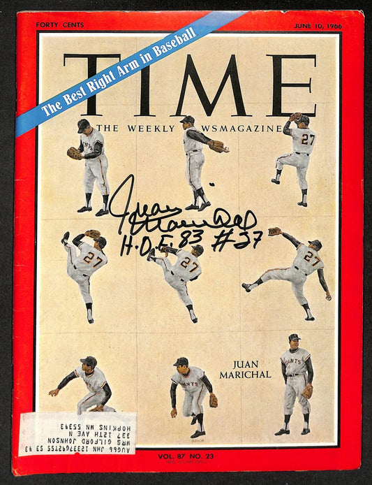 Juan Marichal HOF Signed/Autographed 1966 TIME Magazine JSA 211784