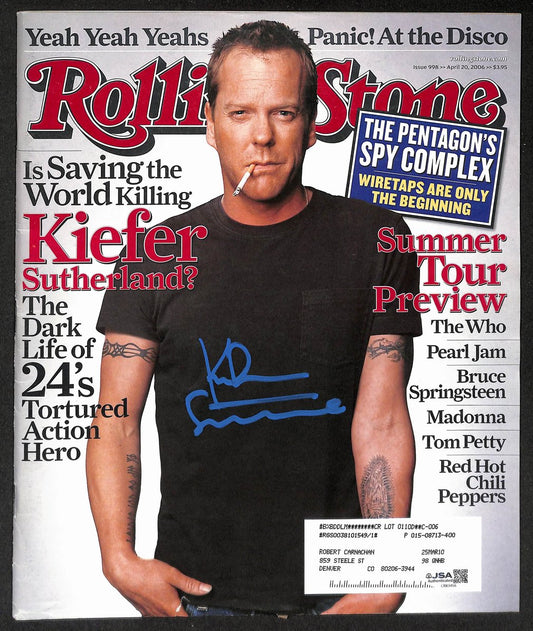 Kiefer Sutherland Signed/Autographed 2006 Rolling Stone Magazine JSA 211796