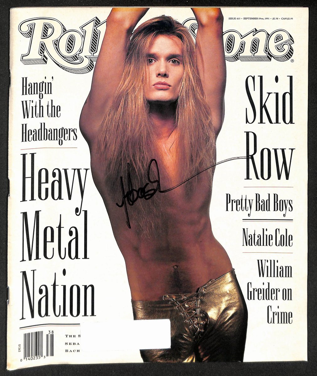 Sebastian Bach Signed/Autographed 1991 Rolling Stone Magazine JSA 211799