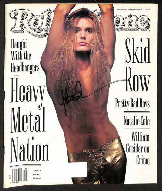 Sebastian Bach Signed/Autographed 1991 Rolling Stone Magazine JSA 211799