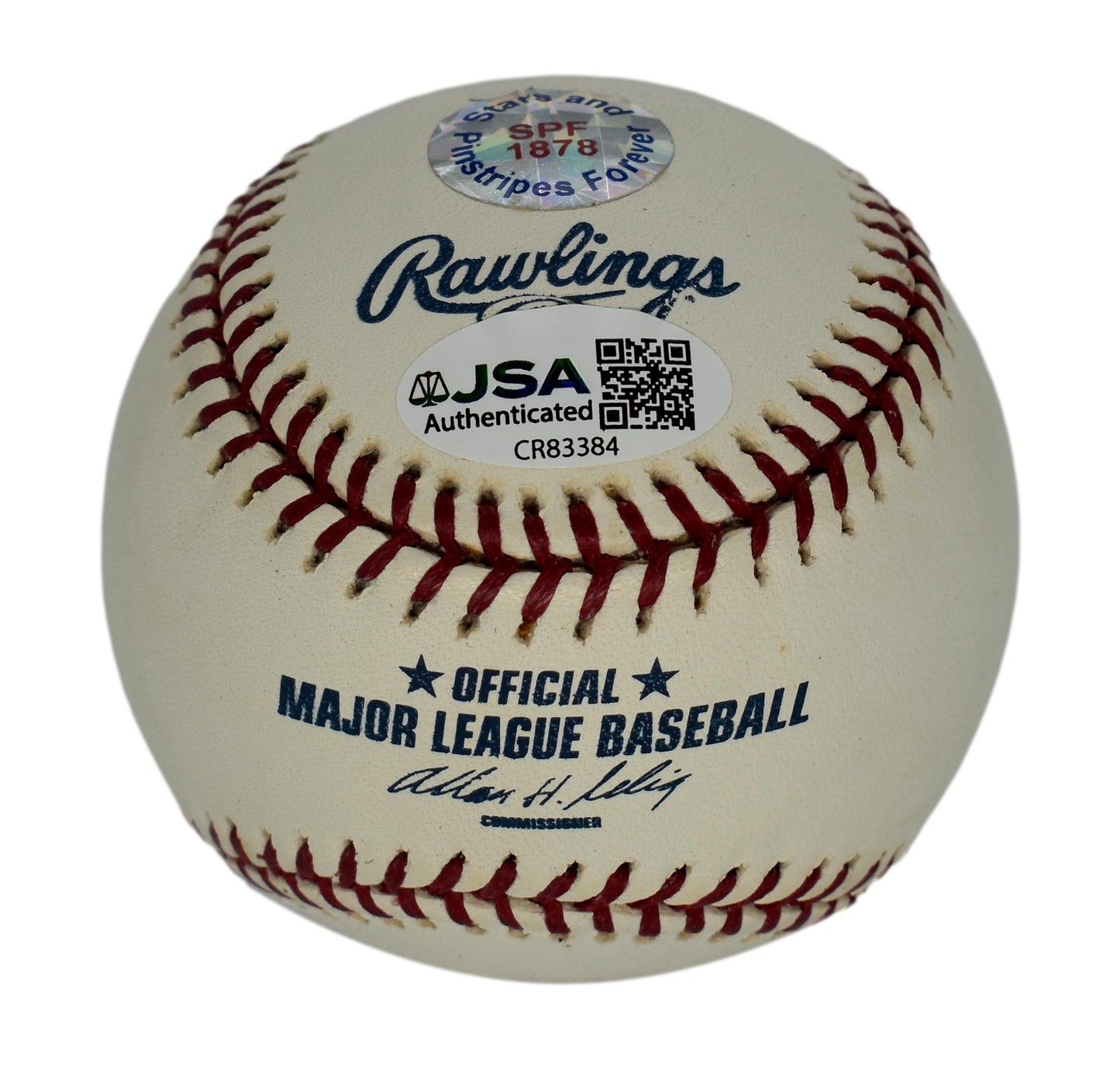 Yogi Berra HOF Autographed/Signed Rawlings Yankees 100th OML Baseball JSA 211818