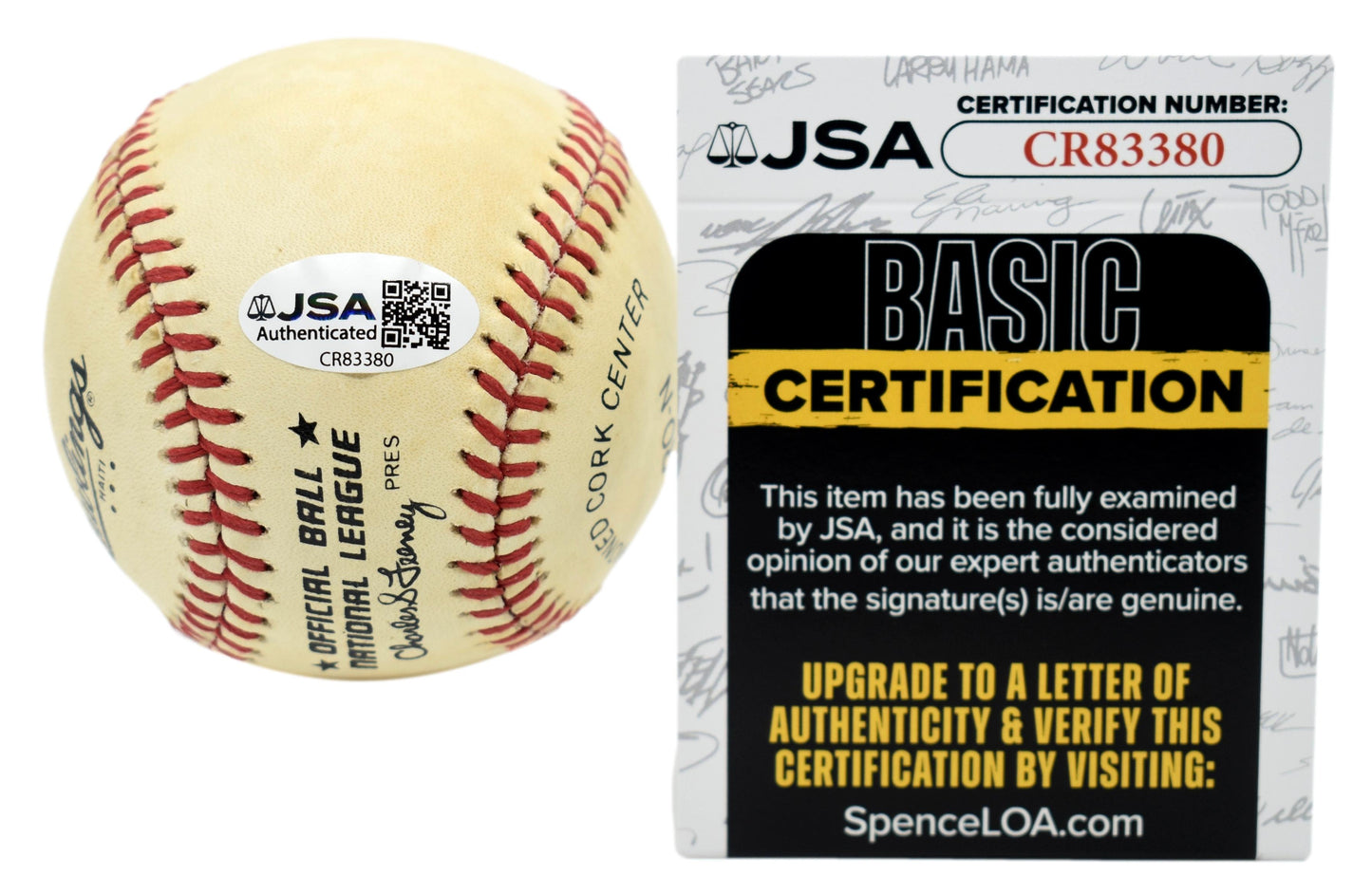 David Cone Autographed/Signed Rawlings ONL Baseball Yankees JSA 211820