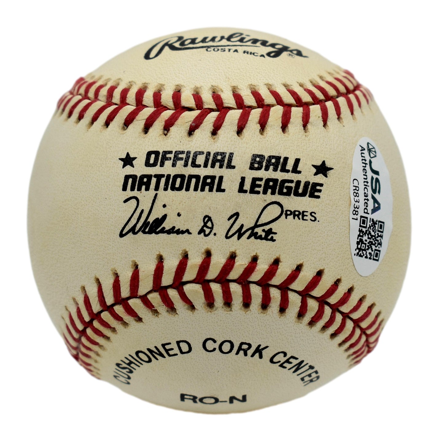 Tom Glavine HOF Autographed/Signed w/ Insc Rawlings ONL Baseball Braves JSA 1821