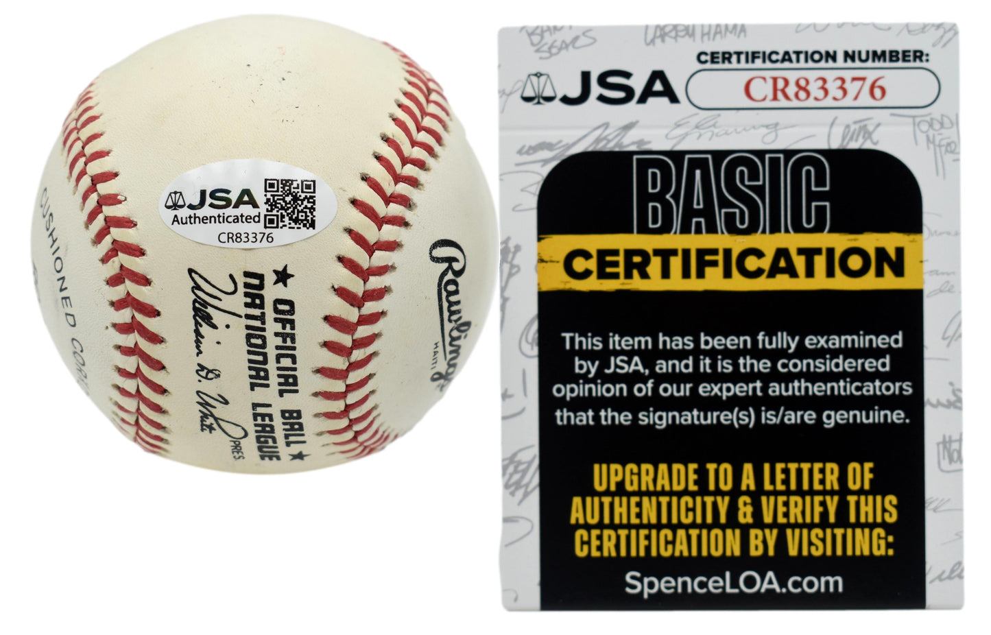 John Franco Autographed/Signed Rawlings ONL Baseball Mets JSA 211822