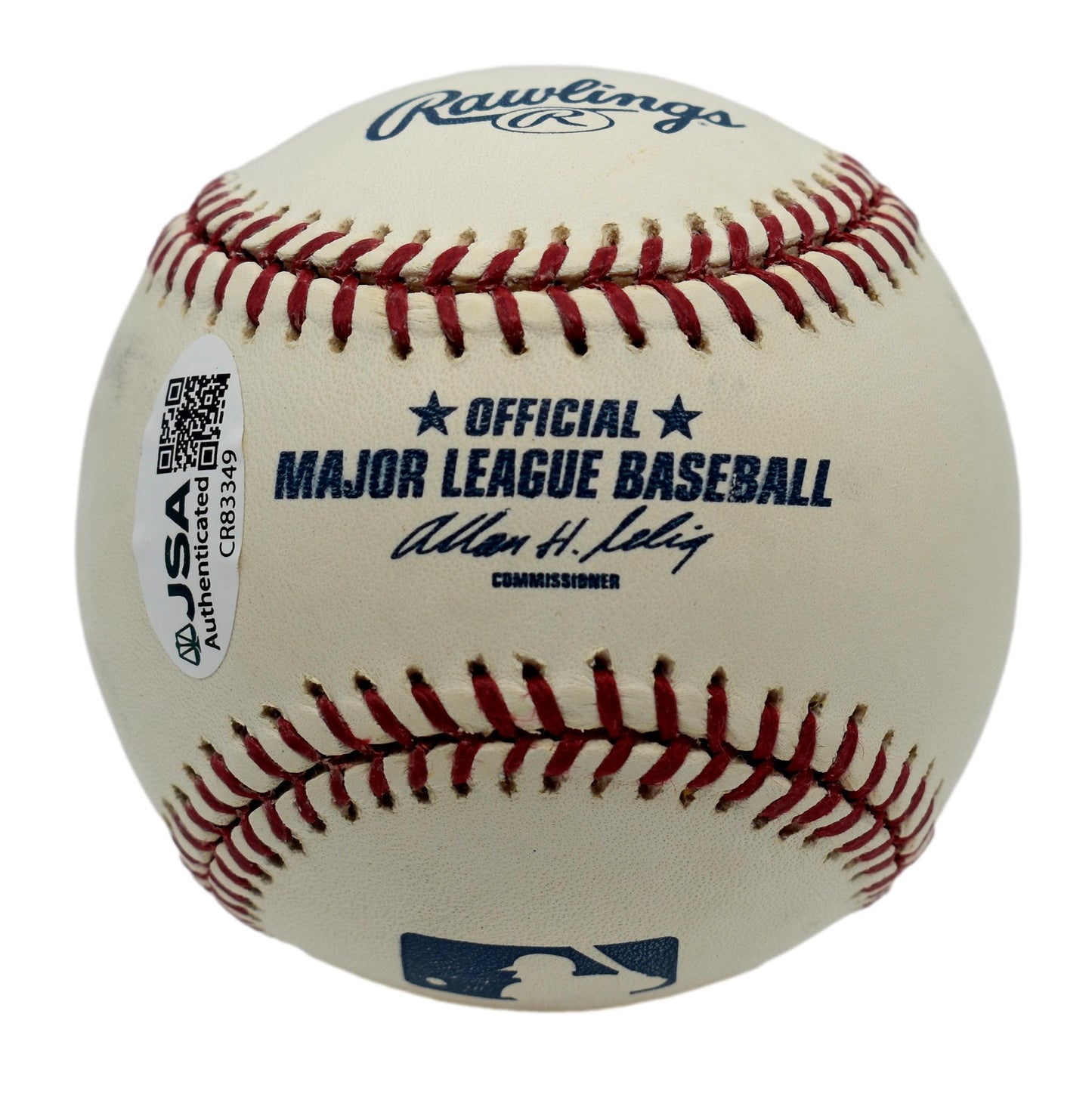 Whitey Ford HOF Autographed/Signed Rawlings OML Baseball Yankees JSA 211825