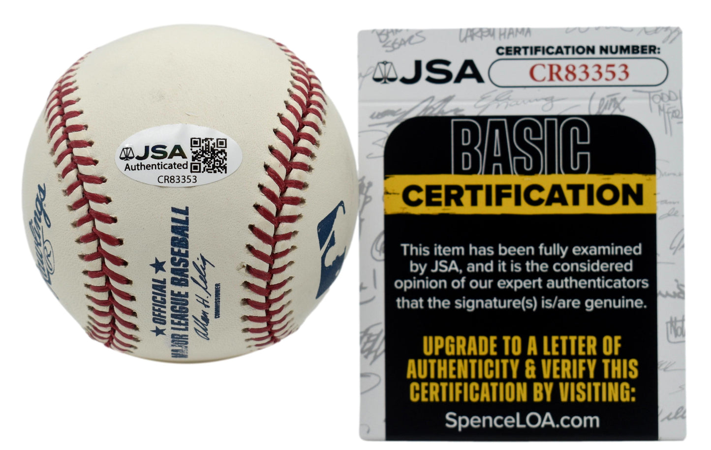 Ron Guidry Autographed/Signed Rawlings OML Baseball Yankees JSA 211826