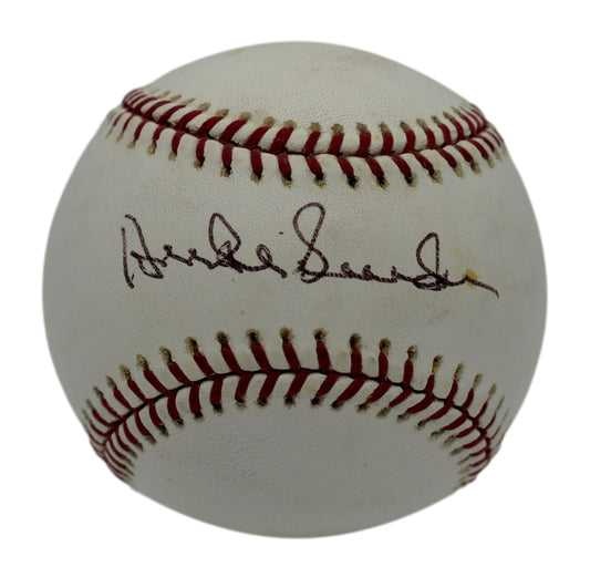 Duke Snider HOF Autographed/Signed Rawlings OML Baseball Dodgers JSA 211828