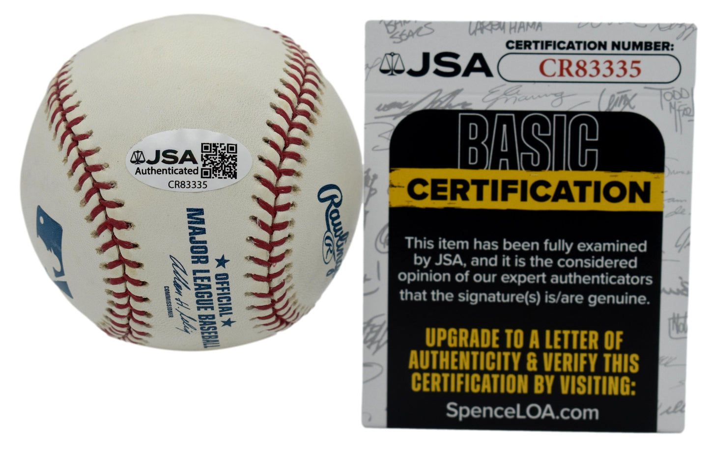 Duke Snider HOF Autographed/Signed Rawlings OML Baseball Dodgers JSA 211828