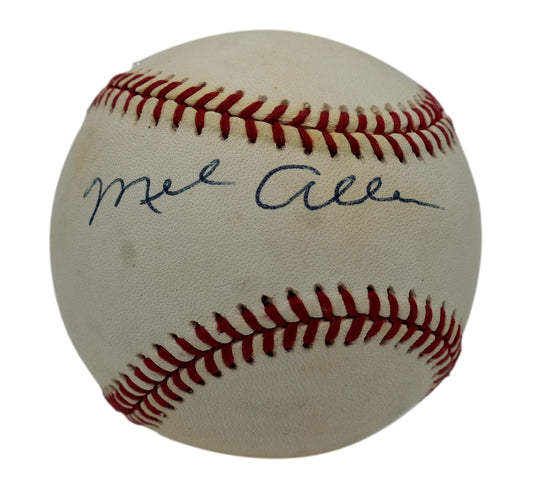 Mel Allen Autographed/Signed Rawlings OAL Baseball Yankees JSA 211831