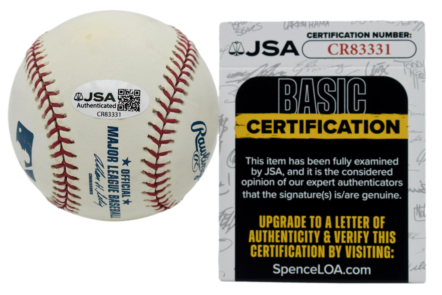 Jorge Posada Autographed/Signed Rawlings OML Baseball Yankees JSA 211833