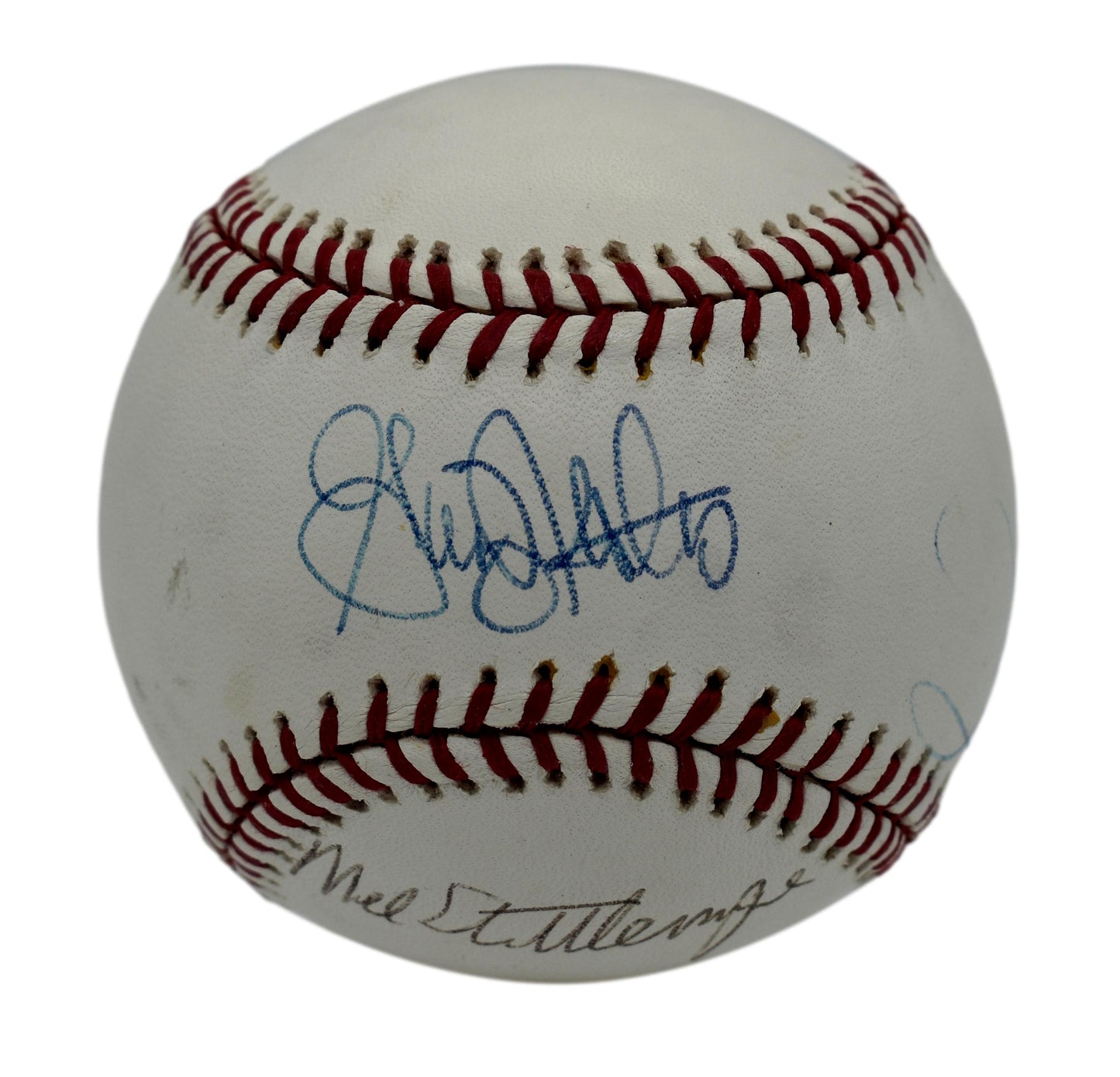 Nettles Guidry Stottlemyre Signed Rawlings Yankees 100th OML Baseball JSA 211834