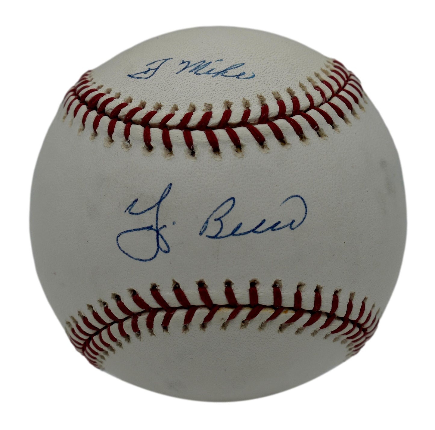 Yogi Berra HOF Autographed/Signed Rawlings OML Baseball Yankees JSA 211836