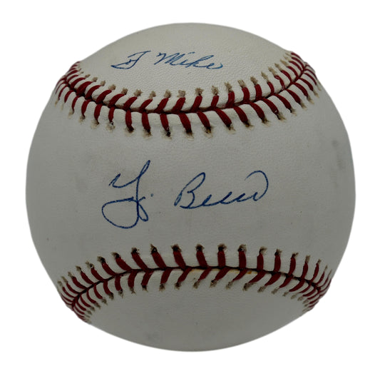 Yogi Berra HOF Autographed/Signed Rawlings OML Baseball Yankees JSA 211836