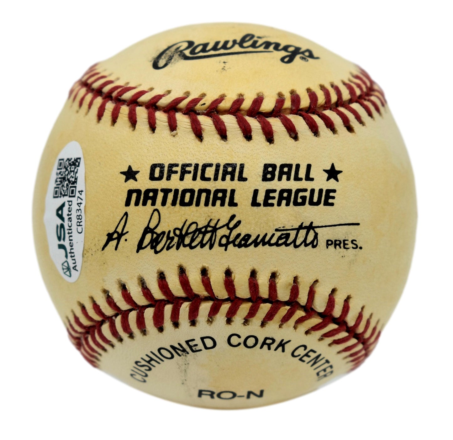 Mrs. Gil Hodges "Joan" Autographed/Signed Rawlings ONL Baseball Mets JSA 211837