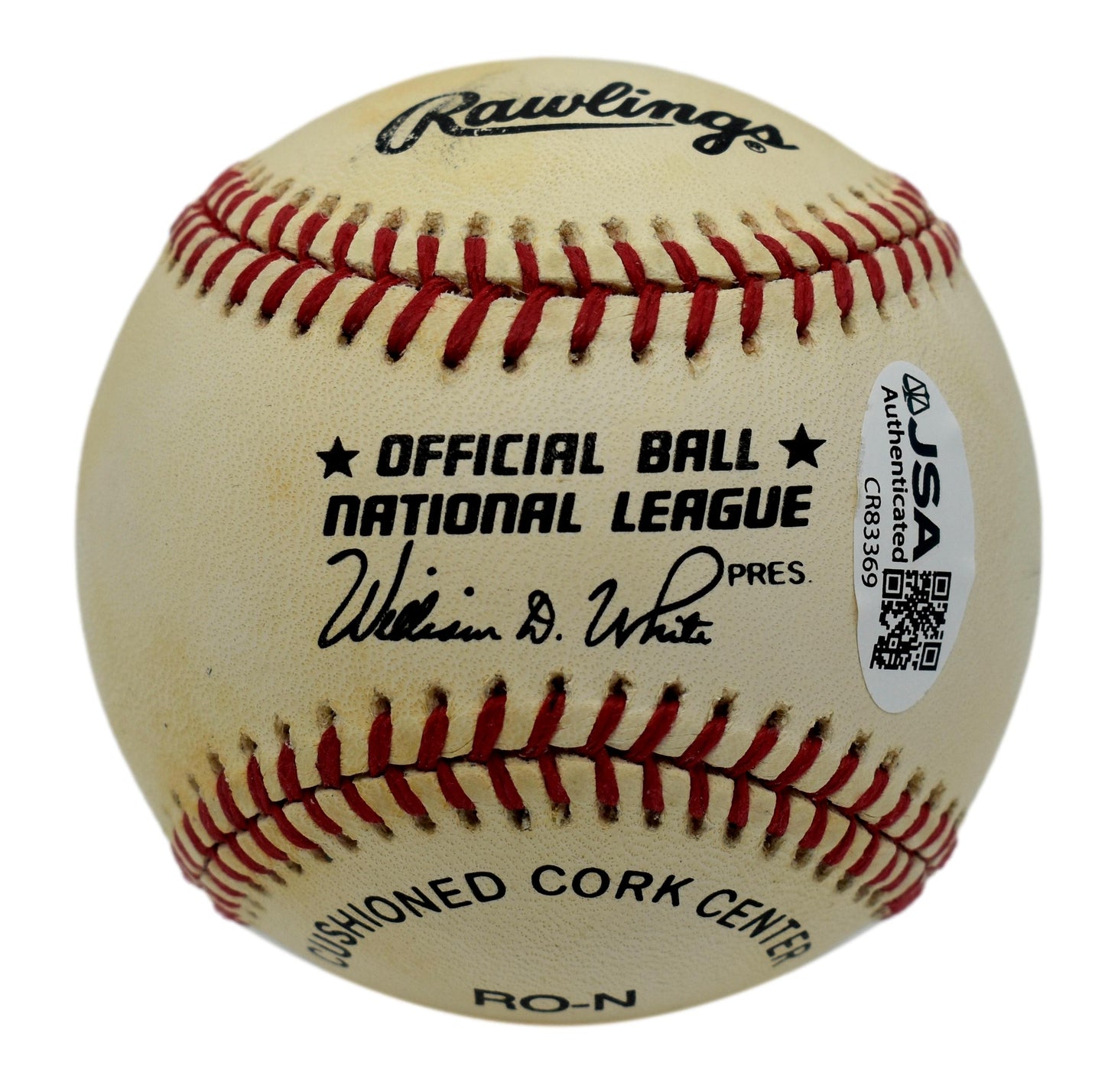 Duke Snider HOF Autographed/Signed Rawlings ONL Baseball Dodgers JSA 211838
