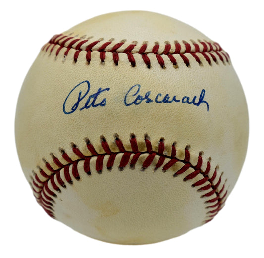 Pete Coscarart Autographed/Signed Rawlings ONL Baseball Dodgers JSA 211840