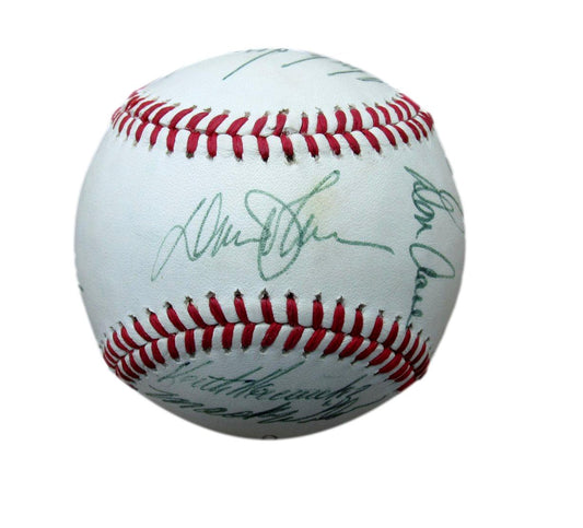 1989 Mets Team Signed/Autographed (13) OIL Baseball Johnson/Wilson JSA 196308