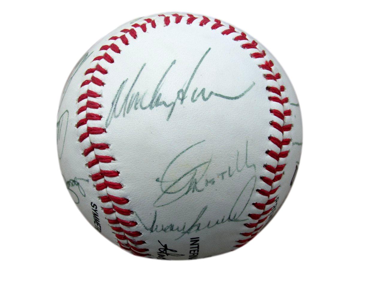 1989 Mets Team Signed/Autographed (13) OIL Baseball Johnson/Wilson JSA 196308