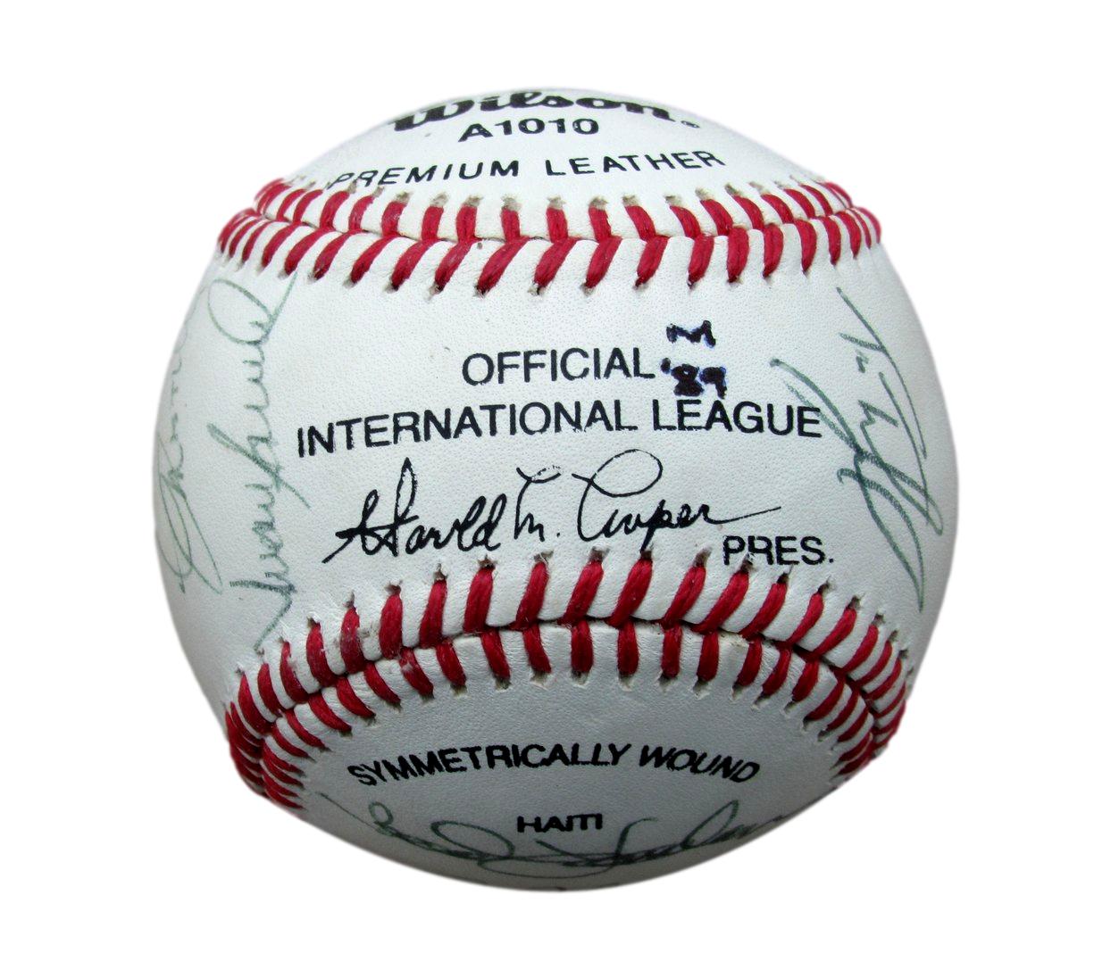 1989 Mets Team Signed/Autographed (13) OIL Baseball Johnson/Wilson JSA 196308