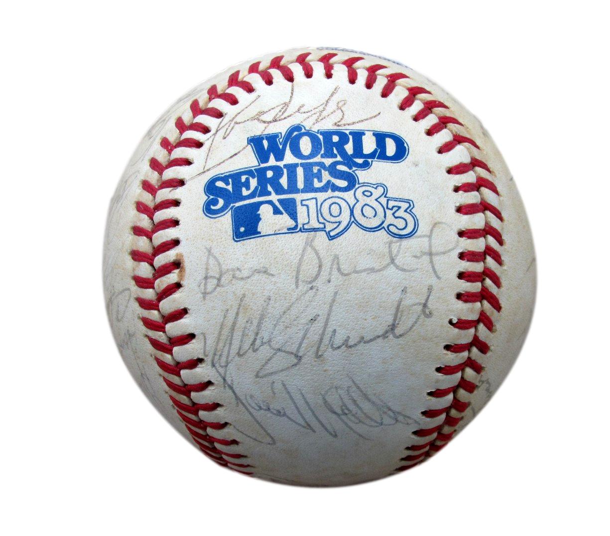 1983 Phillies NL Champs Team Signed/Auto(24) WS Baseball Schmidt HOF PASS 196309