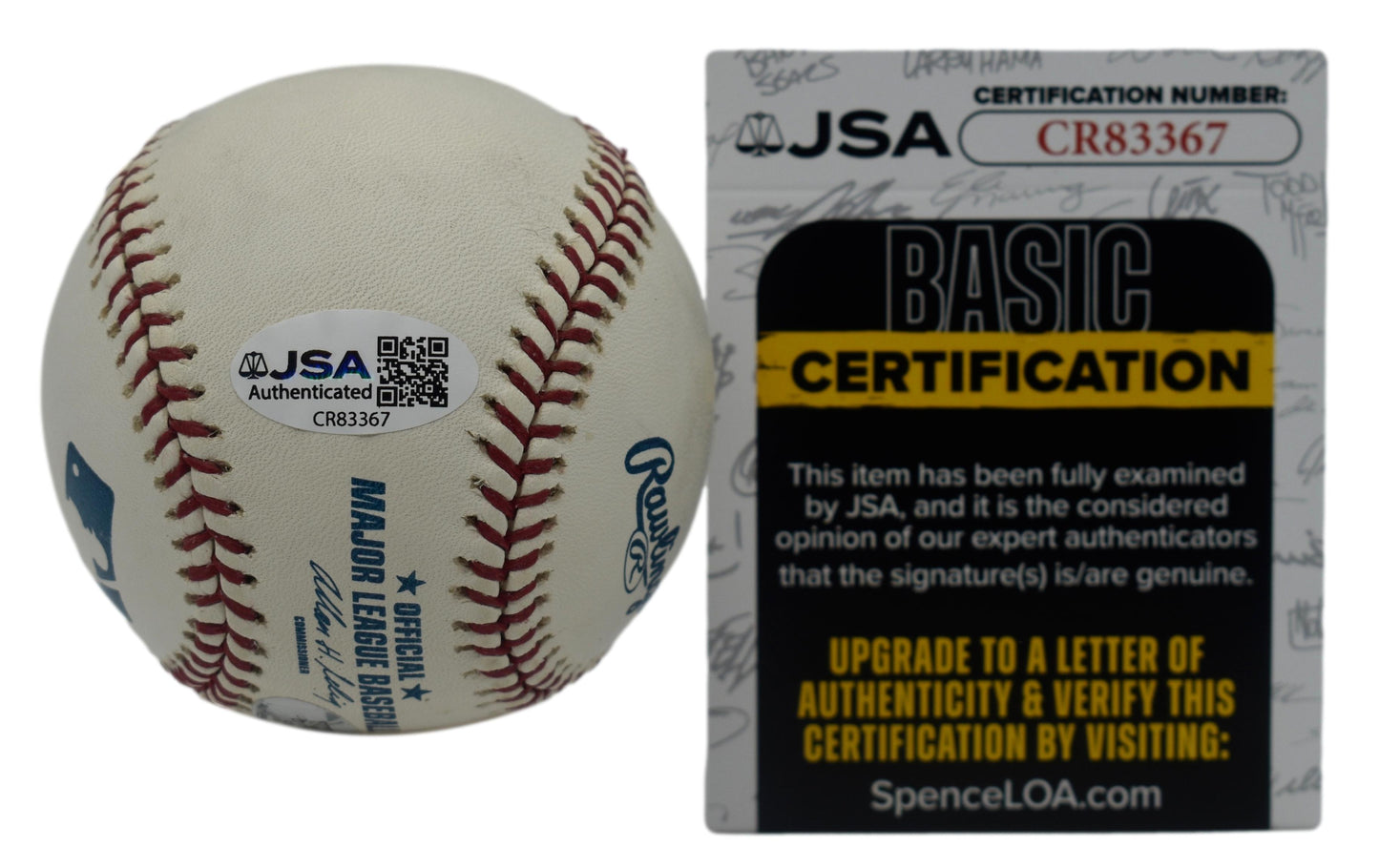 Gary Carter HOF Autographed/Signed Rawlings OML Baseball JSA 211846