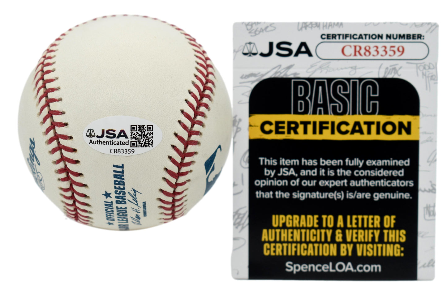 Joe Torre HOF Autographed/Signed Rawlings OML Baseball JSA 211854