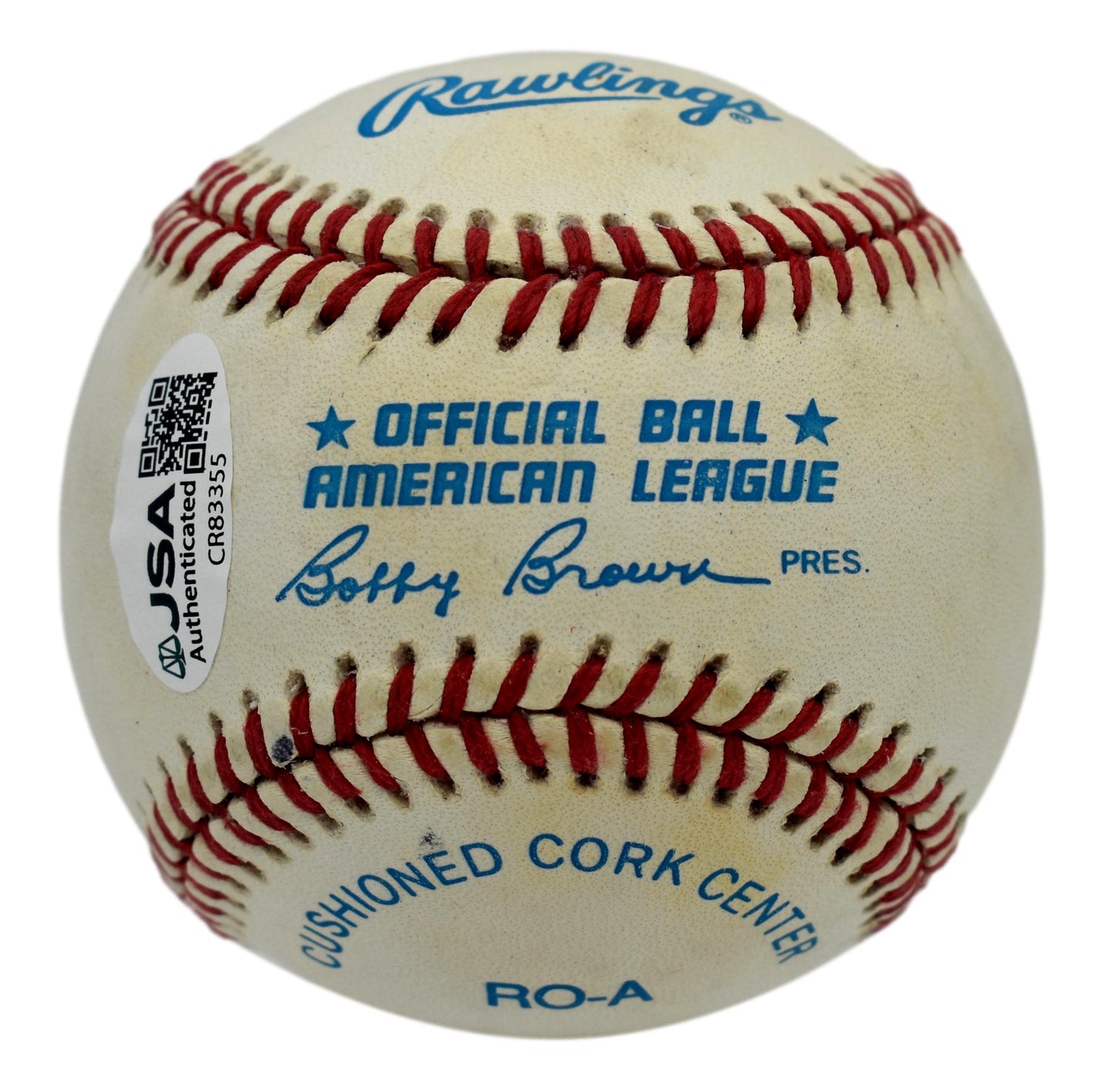 Dave Winfield HOF Autographed/Signed Rawlings OAL Baseball JSA 211855