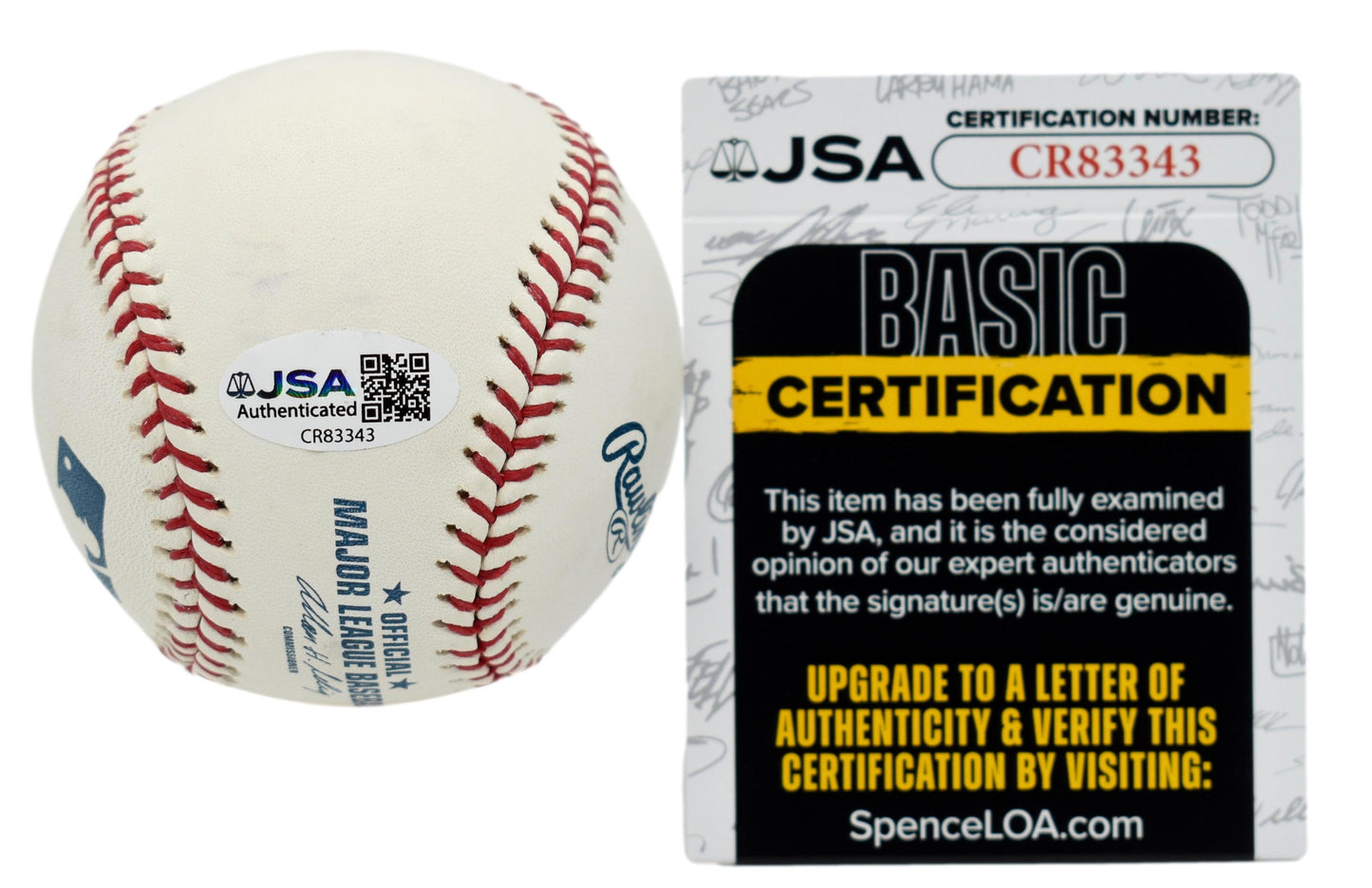 Ron Guidry Autographed/Signed Rawlings OML Baseball JSA 211861