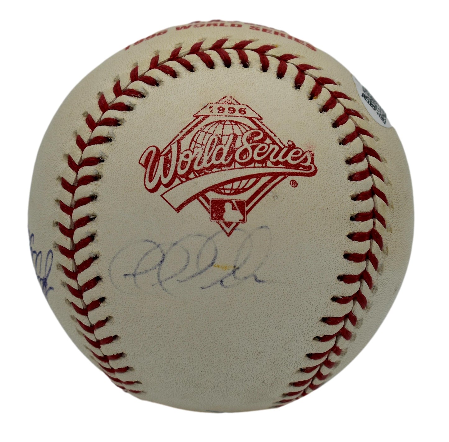 Howe Wetteland Nelson Signed Rawlings 1996 World Series OML Baseball JSA 211869
