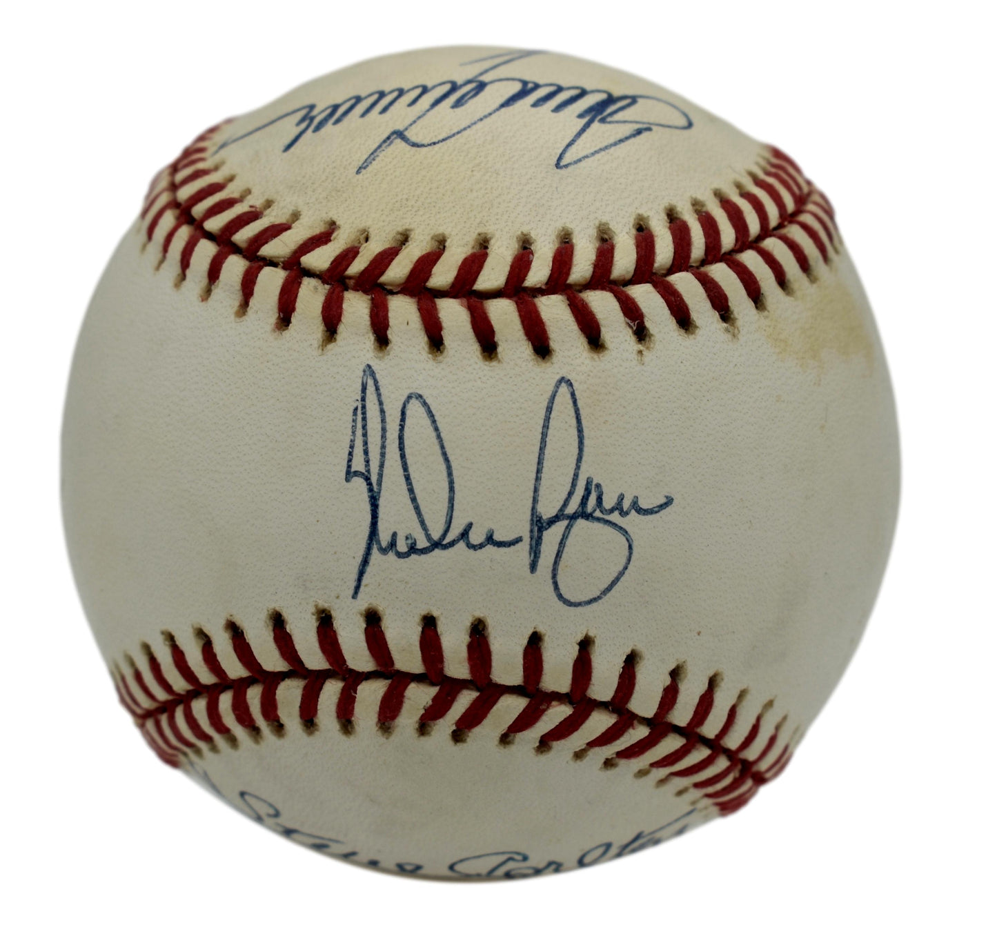 Ryan Seaver & Carlton HOF Autographed/Signed Rawlings OAL Baseball JSA 211872