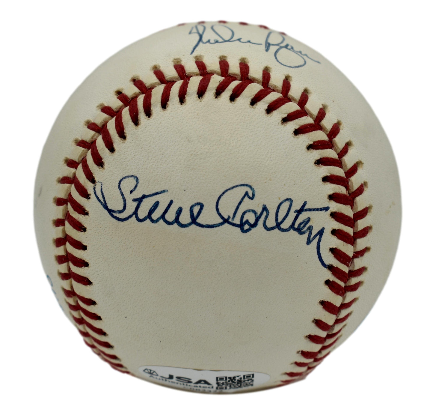 Ryan Seaver & Carlton HOF Autographed/Signed Rawlings OAL Baseball JSA 211872