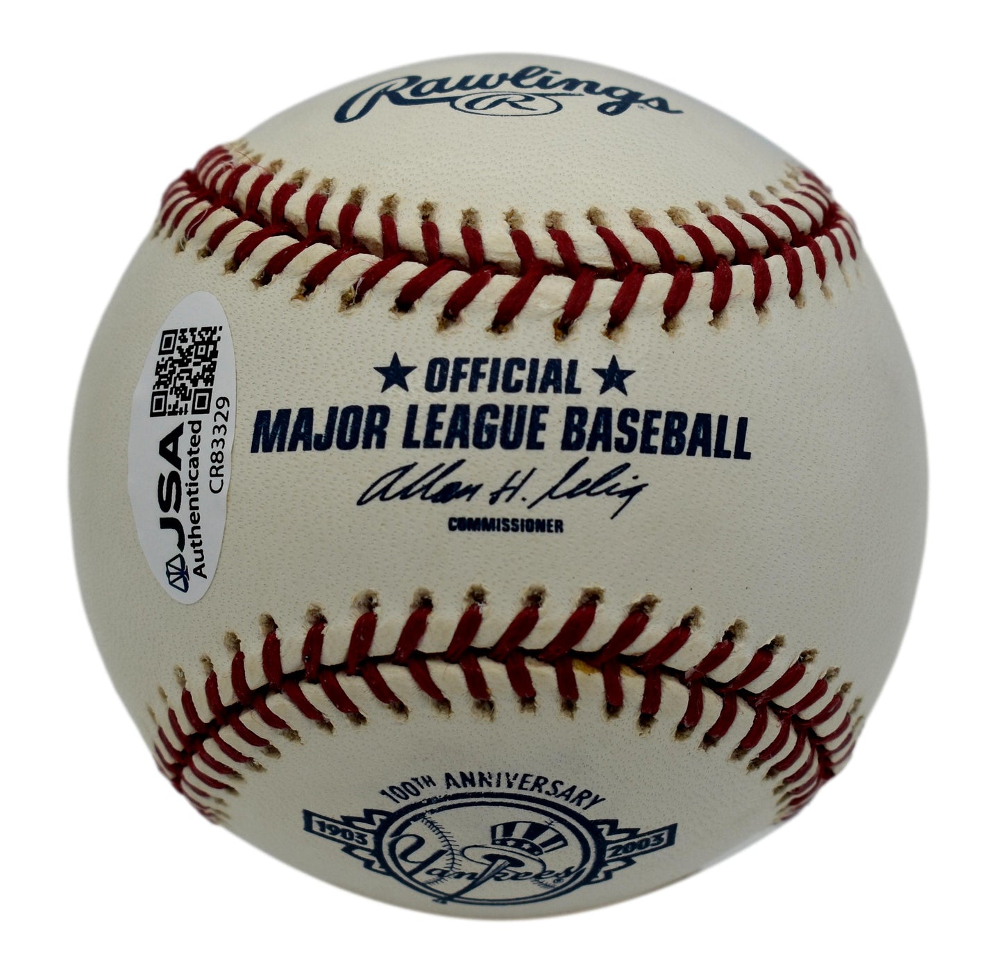 Mariano Rivera HOF Signed Rawlings Yankees 100th Anniversary Baseball JSA 211878