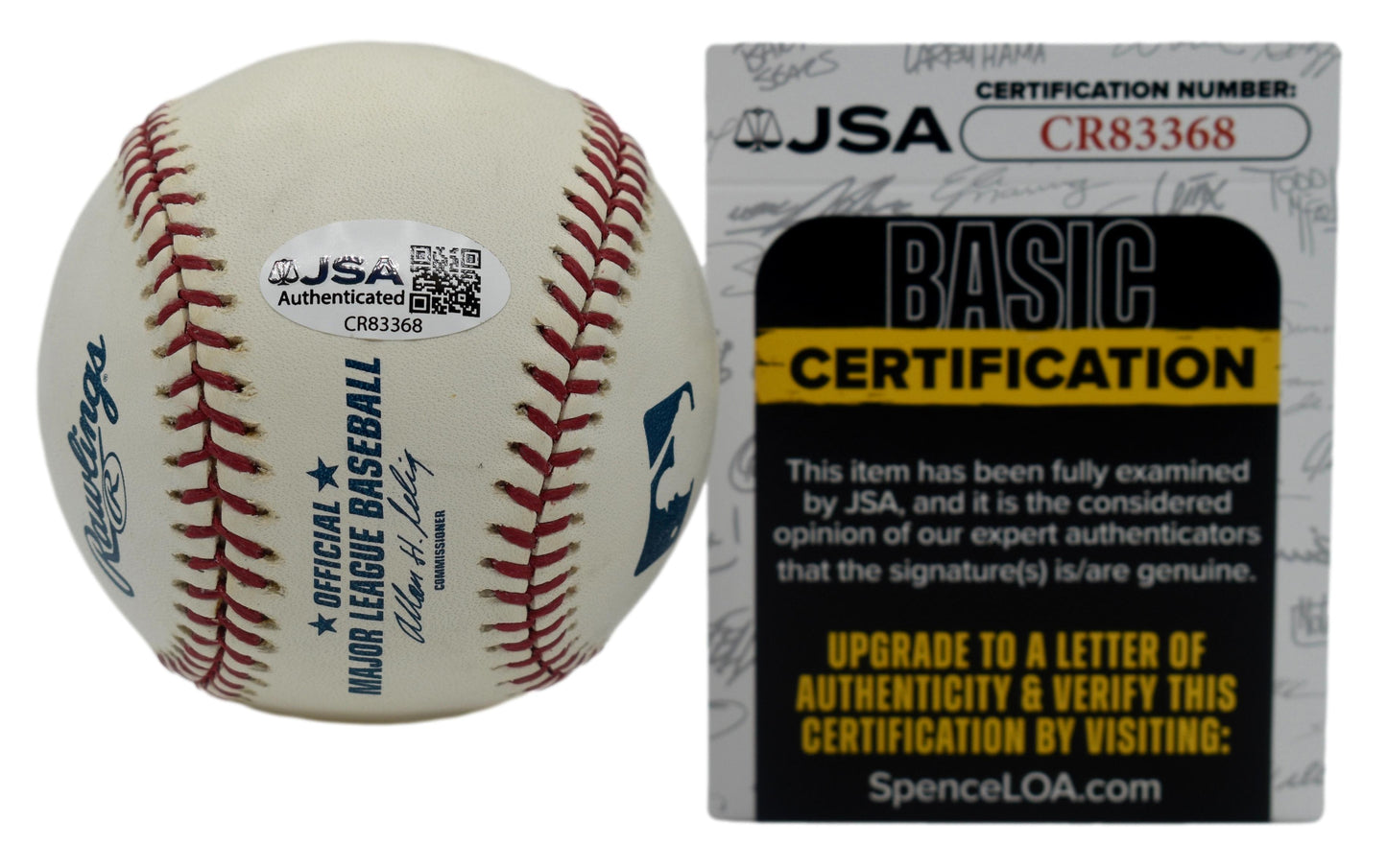Mike Mussina HOF Autographed/Signed Rawlings OML Baseball JSA 211845