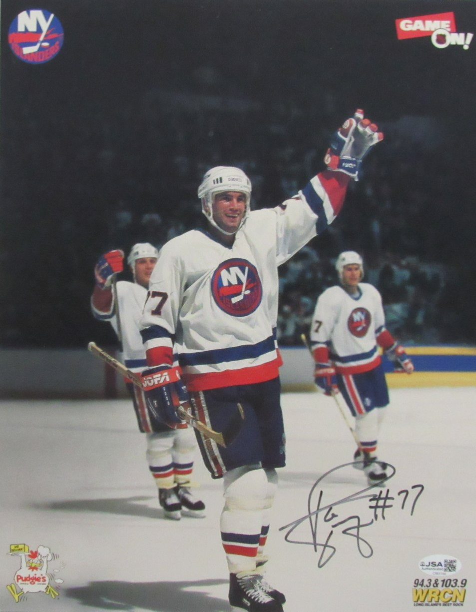 Pierre Turgeon HOF Autographed/Signed 11x14 Photo Sabres Islanders JSA 210103