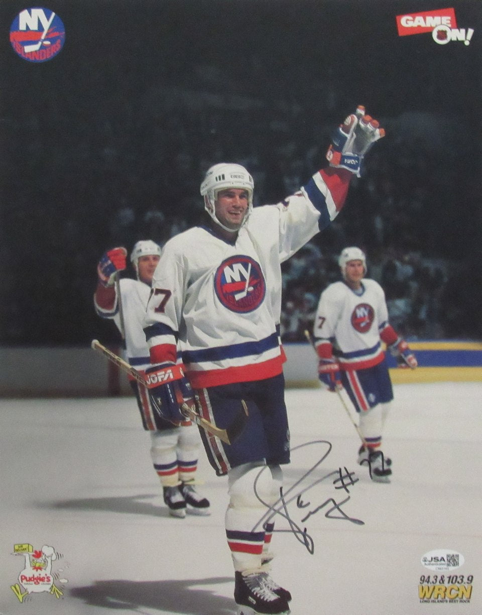 Pierre Turgeon HOF Autographed/Signed 11x14 Photo Sabres Islanders JSA 210104