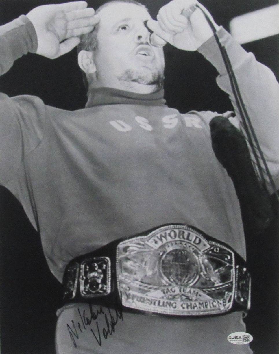 Nikolai Volkoff Autographed/Signed 11x14 Photo WWF WWE JSA 210111