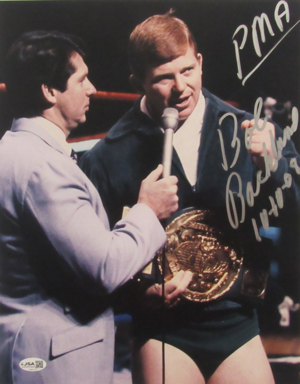 Bob Backlund Autographed/Signed 11x14 Photo WWF WWE JSA 210113