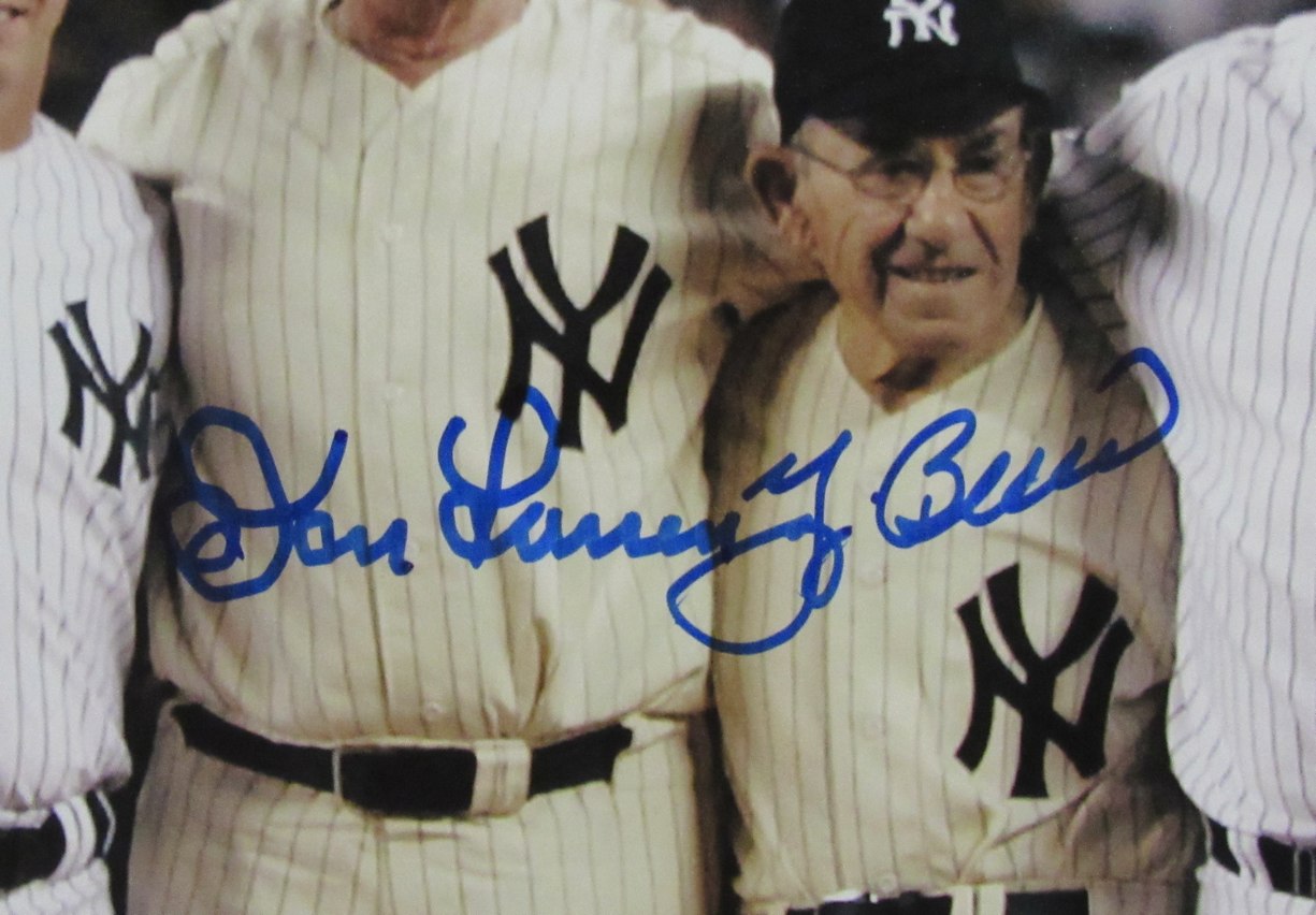 Don Larsen & Yogi Berra HOF Autographed/Signed 11x14 Photo Yankees JSA 210123