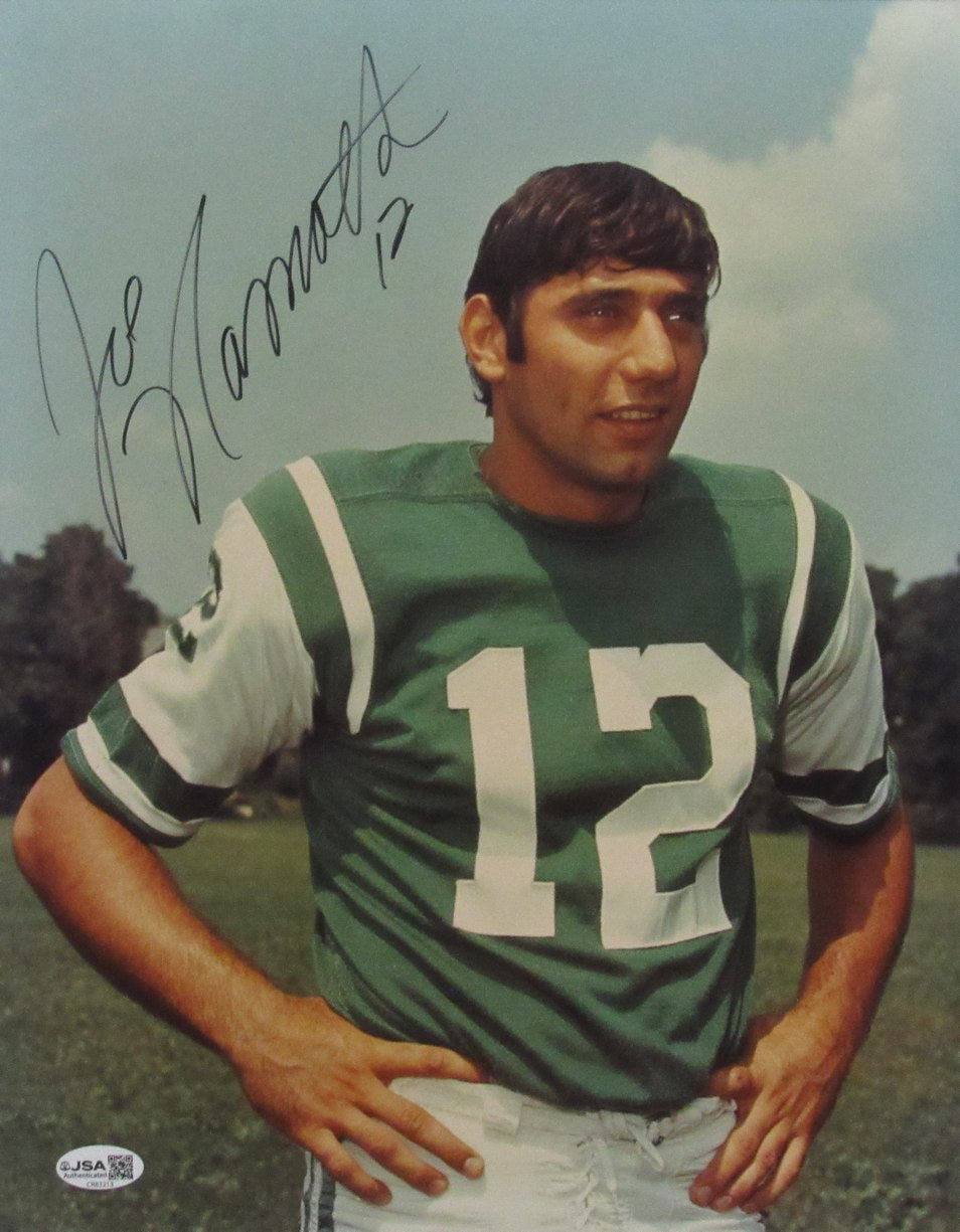 Joe Namath HOF Autographed/Signed 11x14 Photo Jets JSA 210126