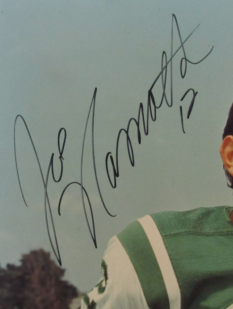 Joe Namath HOF Autographed/Signed 11x14 Photo Jets JSA 210126