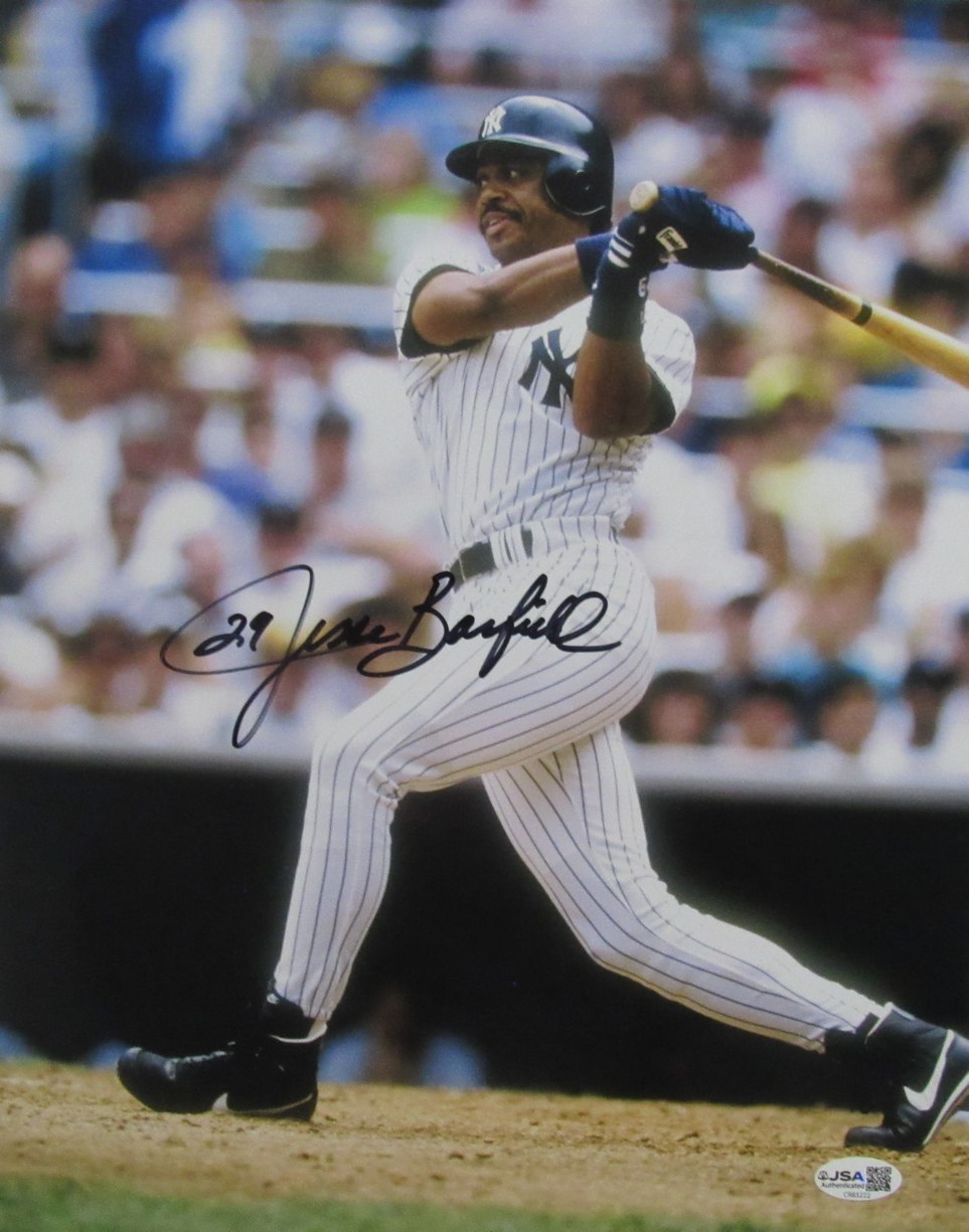 Jesse Barfield Autographed/Signed 11x14 Photo Yankees JSA 210134