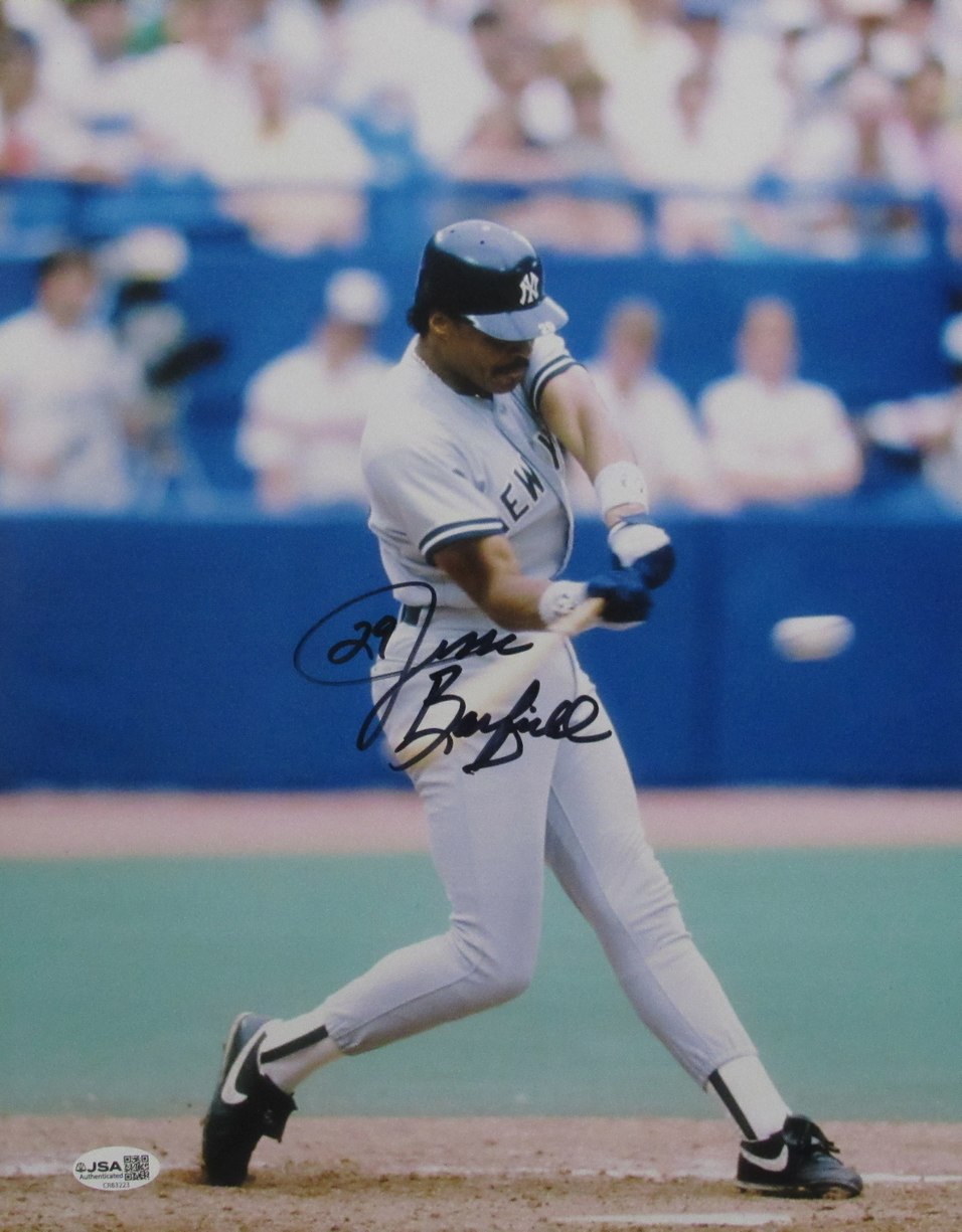 Jesse Barfield Autographed/Signed 11x14 Photo Yankees JSA 210136